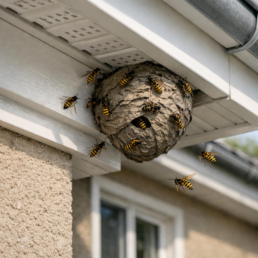 Destruction de nid de guepes et frelons en securite
