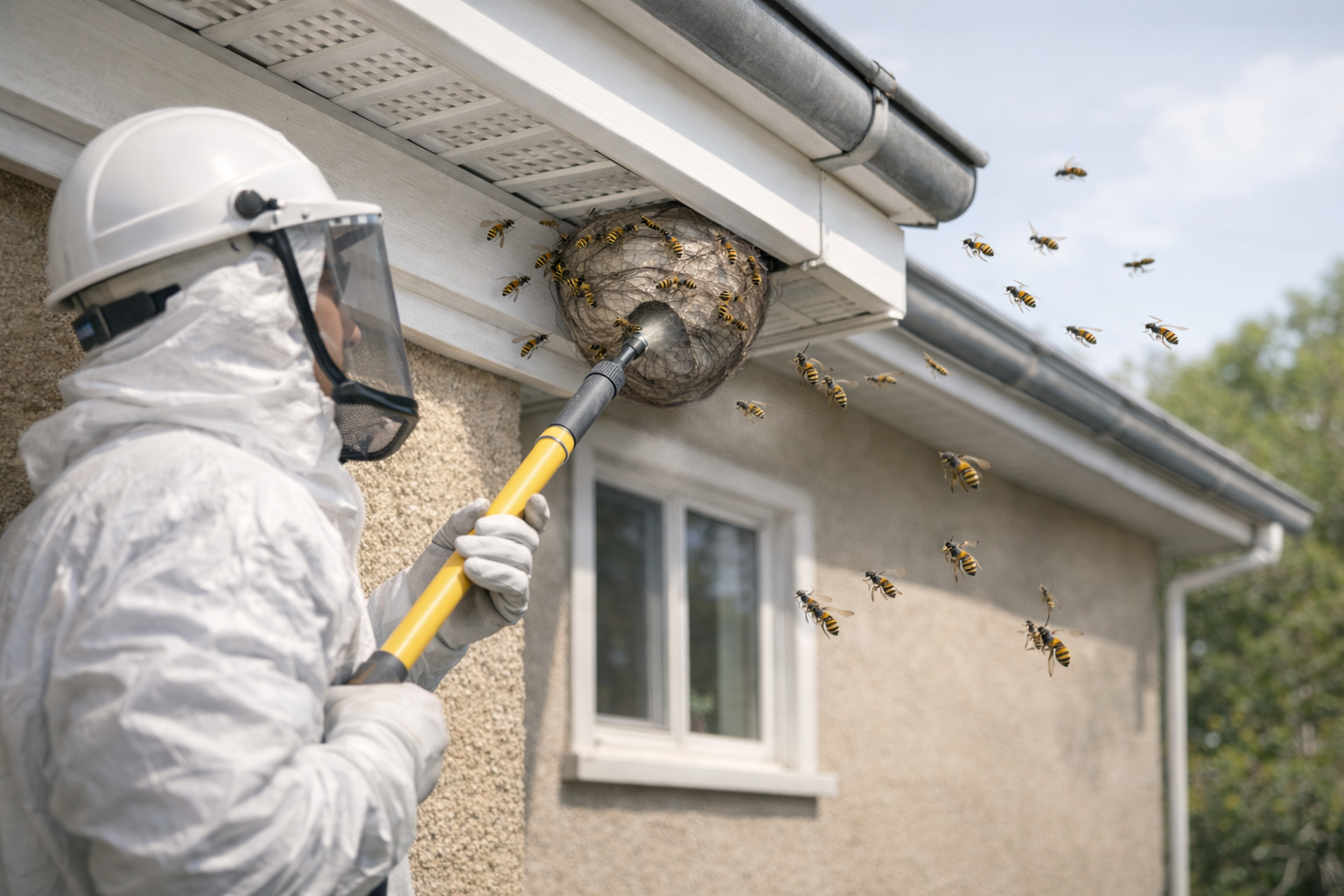 Technicien anti-nuisibles diplome equipe pour une intervention rapide